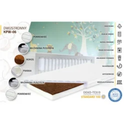 Babymatratze 120x60 Cm Schaum - Kokos - Vliesstoff / Tapi