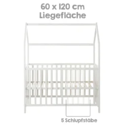 Roba Hausbett 60 X 120 Cm, Baby- & Beistellbett In Hausoptik, Taupe, 6-fach Verstellbar -Babyprodukte Geschäft e663a68881e07496ee16f9975e32953c