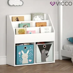 Vicco Kinderregal Luigi + Faltbox Weiß 72 X 79 X 30,7 Cm Holzwerkstoff -Babyprodukte Geschäft e78af79fbe3980352ae50de10052072c
