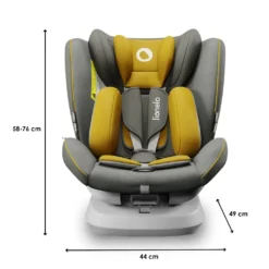 Lionelo Bastiaan One Kindersitz 360° Drehbar Autokindersitz Mit ISOFIX 0-36 Kg Gelb -Babyprodukte Geschäft e84b2535ce5a1498c1095a771c53b4f5