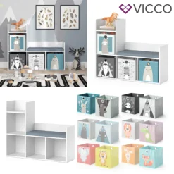 Vicco Kinderregal + Faltbox Luigi Weiß 107,2 X 88,6 X 30,9 Cm Holzwerkstoff -Babyprodukte Geschäft e8cfc2f7a94c5d73dfcc93dcece404b1
