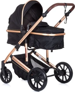 Chipolino Kombikinderwagen 2 In 1 Enigma, Sitz Umbaubar, Wickeltasche, Bis 22 Kg Schwarz