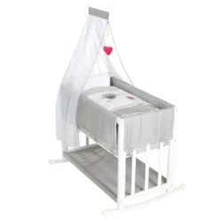 Roba Stubenbett 4 In 1, Beistellbett ‚Adam & Eule‘, Babybett, Wiege & Kinderbank, Weiß -Babyprodukte Geschäft ebd08f4c4875075cd2aa2b96783ca5ac