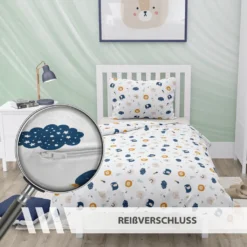 Baby Bettwäsche Set 90 X 120 Cm - Kinderbettwäsche Babybettwäsche Mit Kissenbezug 60x40 Aus Baumwolle Regenbogenmotiv -Babyprodukte Geschäft eca5c9ed62a0f09c86b82da602a442d2