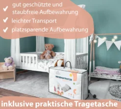 Alcube® Reisebett Matratze 60 X 120 X 7 Cm Klappmatratze – Für Ein Baby Reisebett Oder Gästematratze Inkl. Matratzenhülle Weiß -Babyprodukte Geschäft edcfaae89311f2fd917714d477cf0838