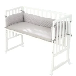 Roba Stuben- & Beistellbett 3in1 Weiß, ‚roba Style‘, Für Alle Elternbetthöhen, Inklusive Matratze, Nestchen Und Barriere -Babyprodukte Geschäft eea2eac21da7d4dce9fbf704bdc824ec