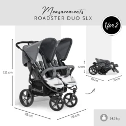 Hauck Roadster Duo SLX Grey/Silver -Babyprodukte Geschäft ef4c50c2ca63dbbc5d69d59cb978591f
