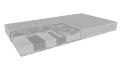 Kindermatratze Tarent (80x140cm) Hochflexibler Schaum HR, Mittelhart H3, Abnehmbare Antiallergische Abdeckung