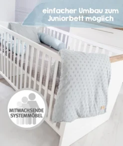 Roba Kombi-Kinderbett 'Nele' 70 X1 40 Cm, Babybett Umbaubar Zum Juniorbett, Weiß,Nachbildungleisten In 'Artisan Eiche' -Babyprodukte Geschäft f3ace7b0a3f06a2f75fec408274e75e9