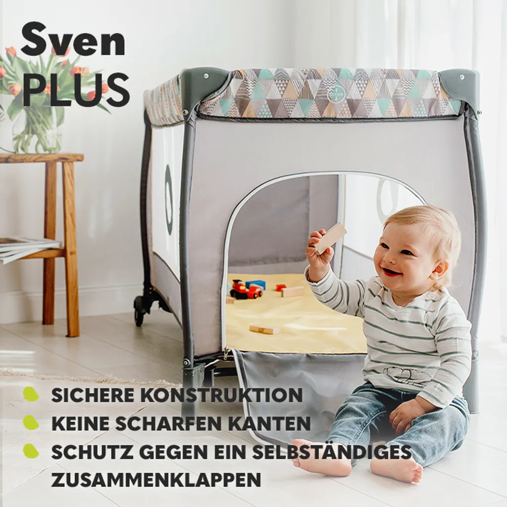 Lionelo Sven Plus 2 In 1 Baby Bett Laufstall Baby Grey Scandi) 4 Lionelo Sven Plus 2 In 1 Baby Bett Laufstall Baby Grey Scandi) – Bild 4