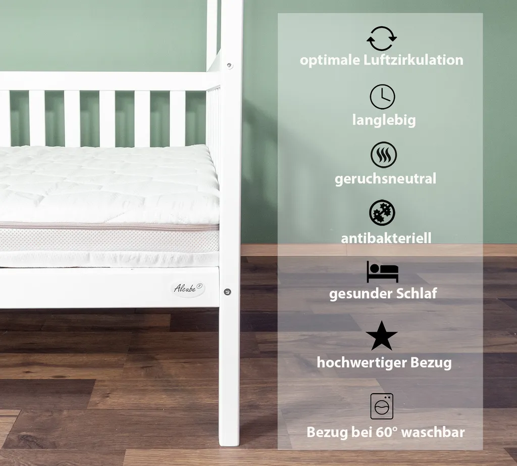 Alcube® Kindermatratze 80 X 160 X 10 Cm ECO Aus Kokos Und Kaltschaum / Gemütliche Matratze Für Kinderbett Kaltschaum Matratze 80x160 I Körpergewicht Bis 60 Kg I Jugendmatratze Kaltschaummatratze 160x80 Cm 8 Alcube® Kindermatratze 80 X 160 X 10 Cm ECO Aus Kokos Und Kaltschaum / Gemütliche Matratze Für Kinderbett Kaltschaum Matratze 80x160 I Körpergewicht Bis 60 Kg I Jugendmatratze Kaltschaummatratze 160x80 Cm – Bild 8
