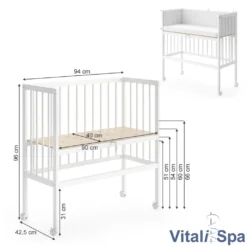 Vitalispa Beistellbett + Matratze + Nestchen Sophie Weiß 94 X 96 X 42,5 Cm Massivholz 10 Vitalispa Beistellbett + Matratze + Nestchen Sophie Weiß 94 X 96 X 42,5 Cm Massivholz -Babyprodukte Geschäft f582df1774e9a68dca8775a535d20b9e