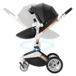 Daliya® TURNIYO 360° Premium 2in1 Kinderwagen Mit Sportsitz & Babywanne Buggy Kombikinderwagen (Schwarz) -Babyprodukte Geschäft f61e783260fb8af343cd1c2cc74c1fef