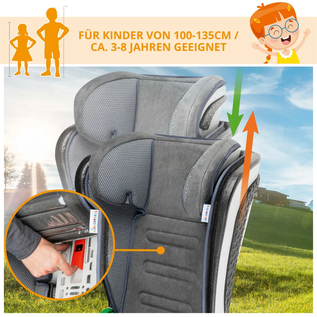WALSER Auto-Kindersitz Noemi, Klappbarer Kinderautositz Mit Höhenverstellbarer Kopfstütze, ECE R129 , Mitwachsend 3 - 8 Jahre Anthrazit 1 WALSER Auto-Kindersitz Noemi, Klappbarer Kinderautositz Mit Höhenverstellbarer Kopfstütze, ECE R129 , Mitwachsend 3 - 8 Jahre Anthrazit