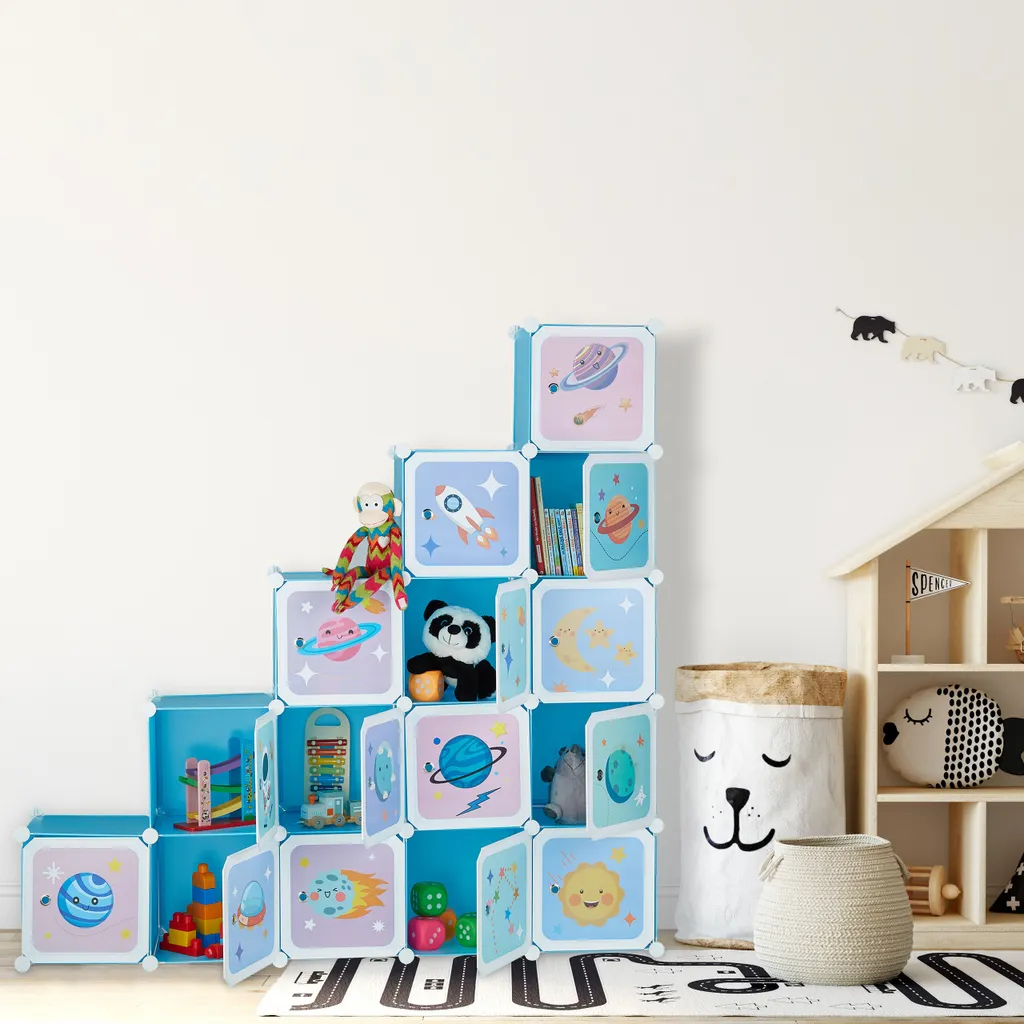 Relaxdays Kinder Steckregal Mit 15 Fächern 2 Relaxdays Kinder Steckregal Mit 15 Fächern – Bild 2