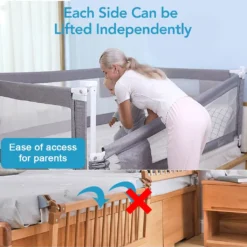 Zehnhase Bettgitter Länge 200 Cm 1 Seite Bettschutzgitter Kinderbettgitter Babybettgitter, Absturzsicherung Für Kinder, Baby, Grau -Babyprodukte Geschäft fa75ab93a1daf37a5f590111e7f9db7c