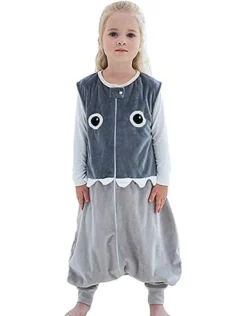 Baby Schlafsack Mit Füßen, Mädchen Und Junge Schlafstrampler Vierjahreszeitenl Grau 3-5 Jahre