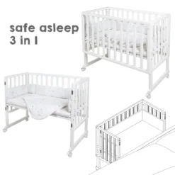 Roba Safe Asleep® Stubenbett 3 In 1 ""Sternenzauber"", Beistellbett Weiß, Babybett & Bank, Mit Zubehör -Babyprodukte Geschäft fbdc9db98cdf108b10c20fa6a7badda2