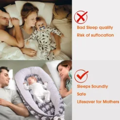 Topchances Kuschelnest Babynest Multifunktionales Nest Für Babys Säuglinge Reisebett, 100% Baumwolle Bionic Bett, Für 0-24 Monate Baby Und Säuglinge (Grau/Elefant) -Babyprodukte Geschäft fc5f02d57423f846c5351ba1efaa78ae