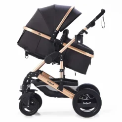 Daliya® 3in1 Kinderwagen Bambimo Kombikinderwagen 15-Teile Set In Schwarz Gold Incl. Babywanne & Buggy & Auto-Babyschale & Alu-Gestell & Gummireifen & Mehr -Babyprodukte Geschäft fc73946c05227ffcff0c5496532a468f