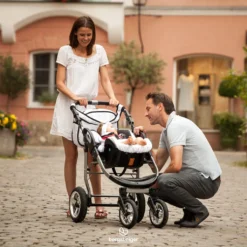 Bergsteiger Capri Kinderwagen, Farbe: Black Edition / Gestell: Silber, 3-in-1 Kombikinderwagen, Inkl. Babyschale, Babywanne, Sportwagen Und Zubehör -Babyprodukte Geschäft fe6db63216dcec57efe7658efabbc6d3